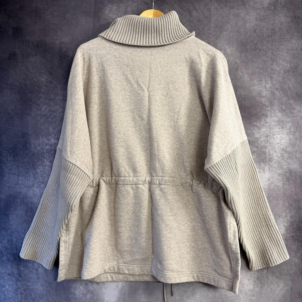 Varley Sweatshirt Women X-Large Beige Cavello Longline Fleece Turtleneck‎ Soft - Picture 7 of 13